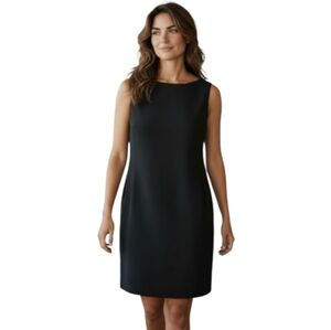 Alyx Black Bateau Neck Sleeveless Above The Knee Sheath Dress Size 14
